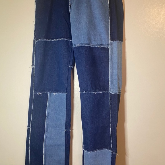 Blue Patchwork Jeans - Picture 3 of 6